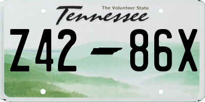 TN license plate Z4286X