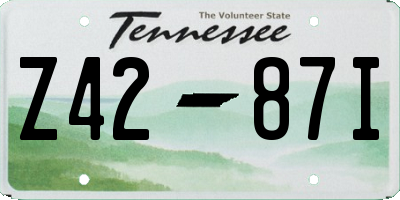 TN license plate Z4287I