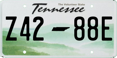 TN license plate Z4288E