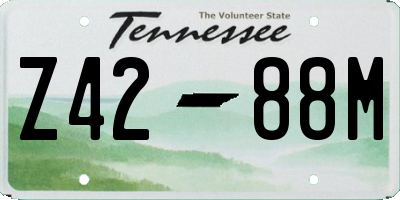TN license plate Z4288M