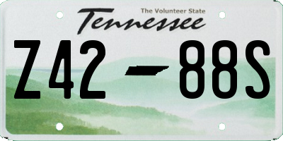 TN license plate Z4288S
