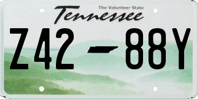 TN license plate Z4288Y