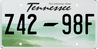 TN license plate Z4298F