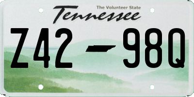 TN license plate Z4298Q