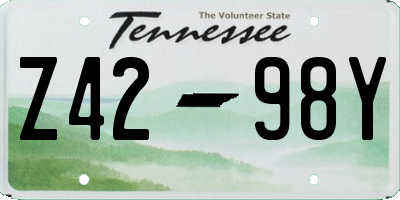 TN license plate Z4298Y