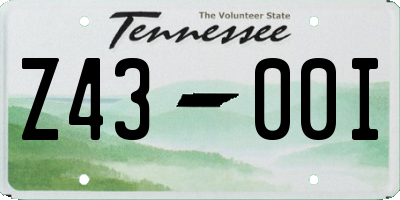 TN license plate Z4300I
