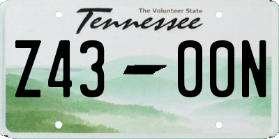 TN license plate Z4300N