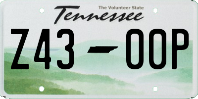 TN license plate Z4300P
