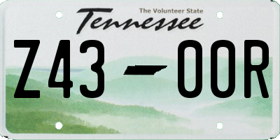 TN license plate Z4300R