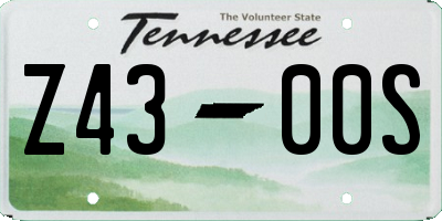 TN license plate Z4300S