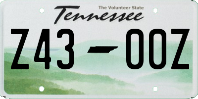 TN license plate Z4300Z