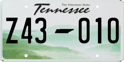 TN license plate Z4301O