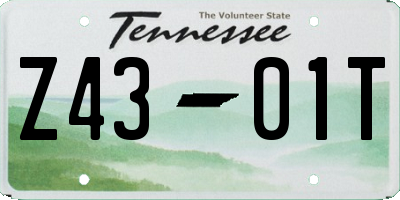 TN license plate Z4301T