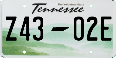 TN license plate Z4302E