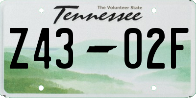 TN license plate Z4302F