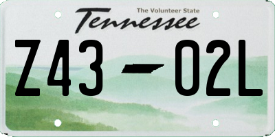 TN license plate Z4302L