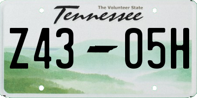 TN license plate Z4305H