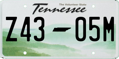 TN license plate Z4305M