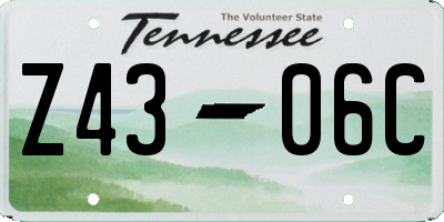TN license plate Z4306C