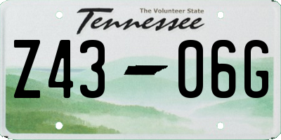 TN license plate Z4306G