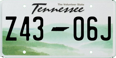TN license plate Z4306J