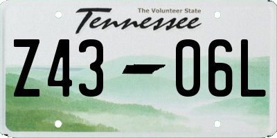 TN license plate Z4306L