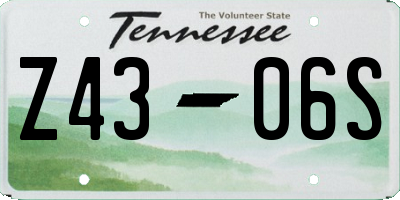 TN license plate Z4306S