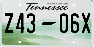 TN license plate Z4306X