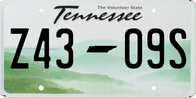 TN license plate Z4309S