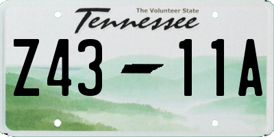 TN license plate Z4311A