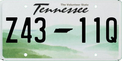 TN license plate Z4311Q