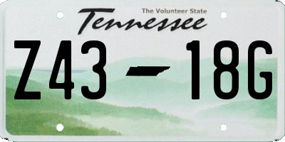 TN license plate Z4318G