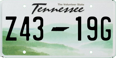 TN license plate Z4319G