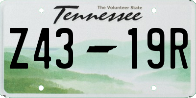 TN license plate Z4319R