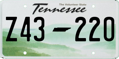 TN license plate Z4322O