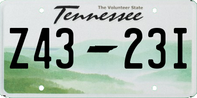 TN license plate Z4323I