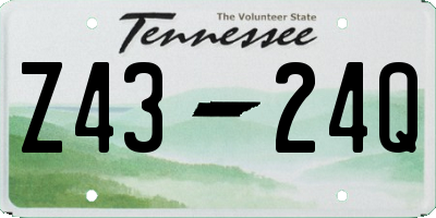 TN license plate Z4324Q
