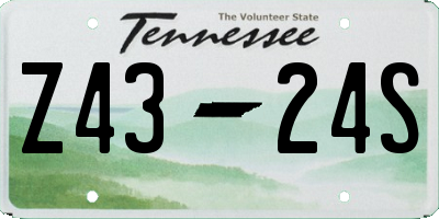 TN license plate Z4324S