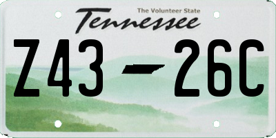 TN license plate Z4326C