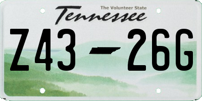 TN license plate Z4326G