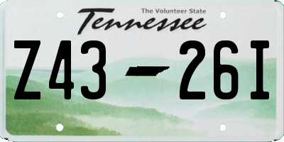 TN license plate Z4326I