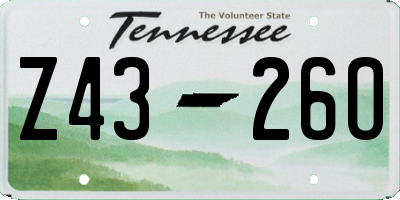 TN license plate Z4326O