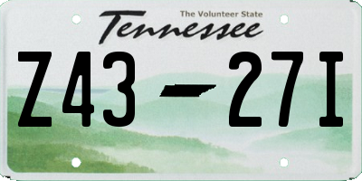TN license plate Z4327I