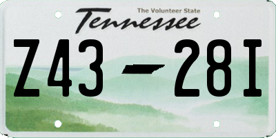 TN license plate Z4328I