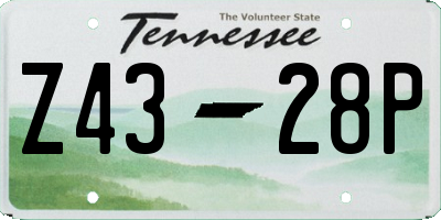 TN license plate Z4328P