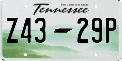 TN license plate Z4329P