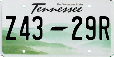 TN license plate Z4329R
