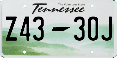 TN license plate Z4330J
