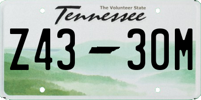 TN license plate Z4330M