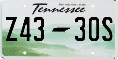 TN license plate Z4330S